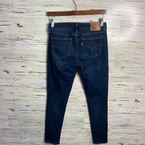 Levis 721 High Rise Skinny Womens Jeans Size 27 Blue Denim Stretch - Picture 7 of 8